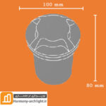 چراغ فرودگاهی چهار طرفه دفنی با گردبر 95-02