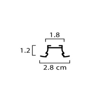 لاین نوری 1 لاین توکار عرض 1.8 مونتاژ شده کدPR-1303