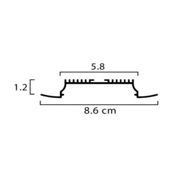 لاین نوری 4 لاین توکار عرض 58 میلی‌متر مونتاژ شده کدPR-1357